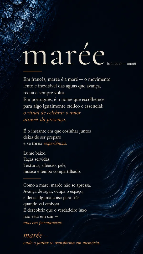 Story marée: o significado do nome, o movimento lento da maré